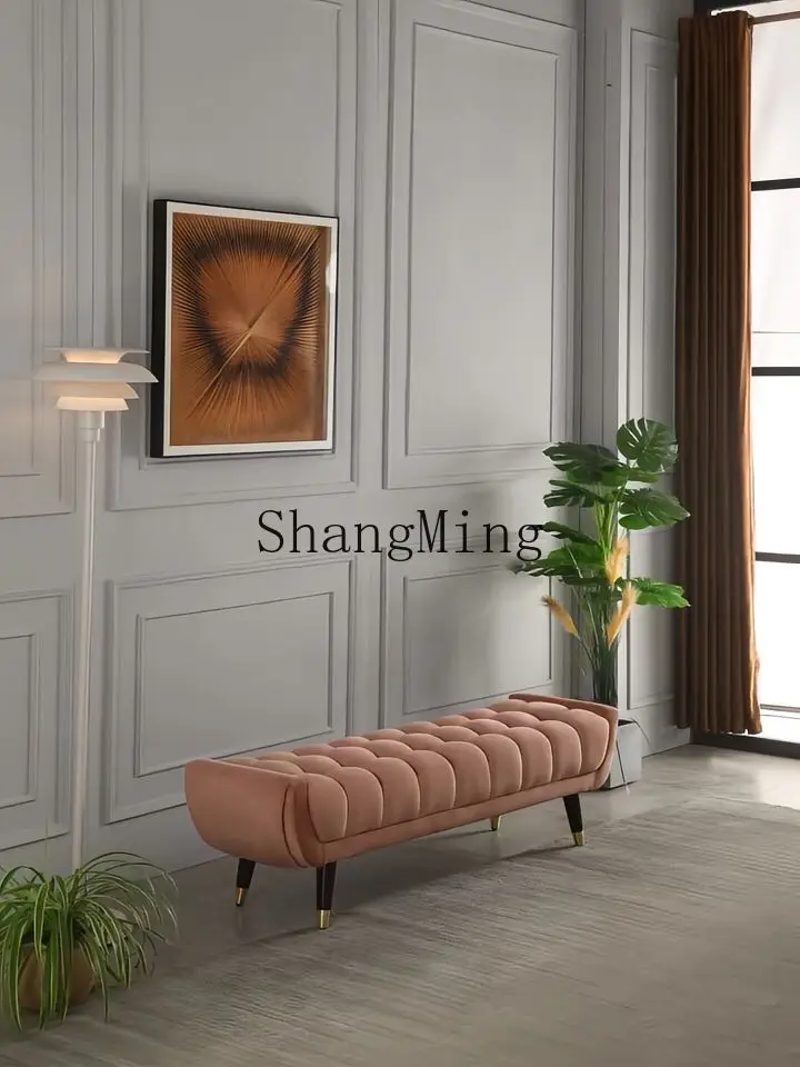 SM الفولاذ المقاوم للصدأ مرحاض تغيير الأحذية البراز غرفة نوم السرير البراز ضوء مقعد غرفة المعيشة الفاخرة