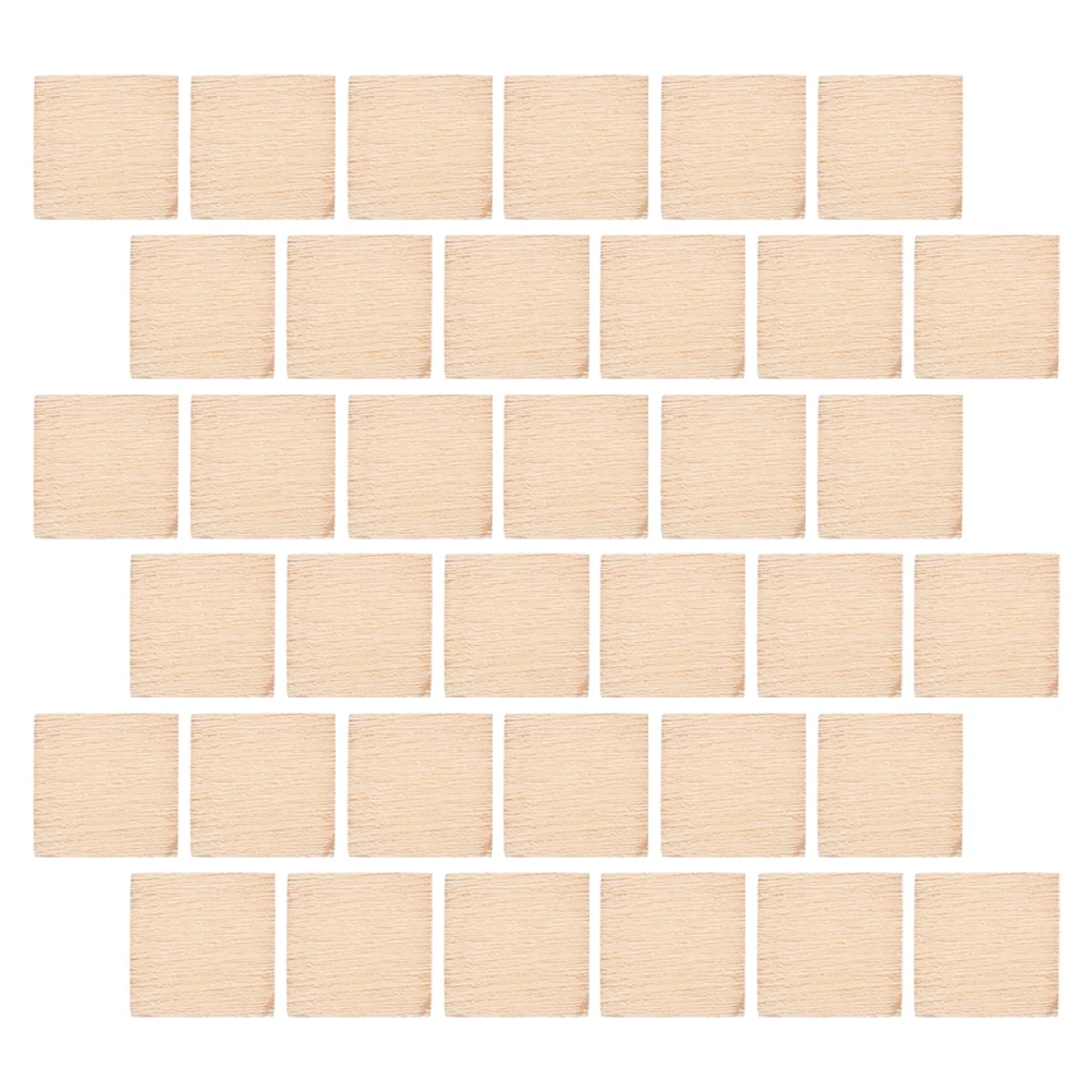 

200 Pcs Square Wood Chips Blocks for Craft Unfinished Blank Squares Cutouts Paper Crafts