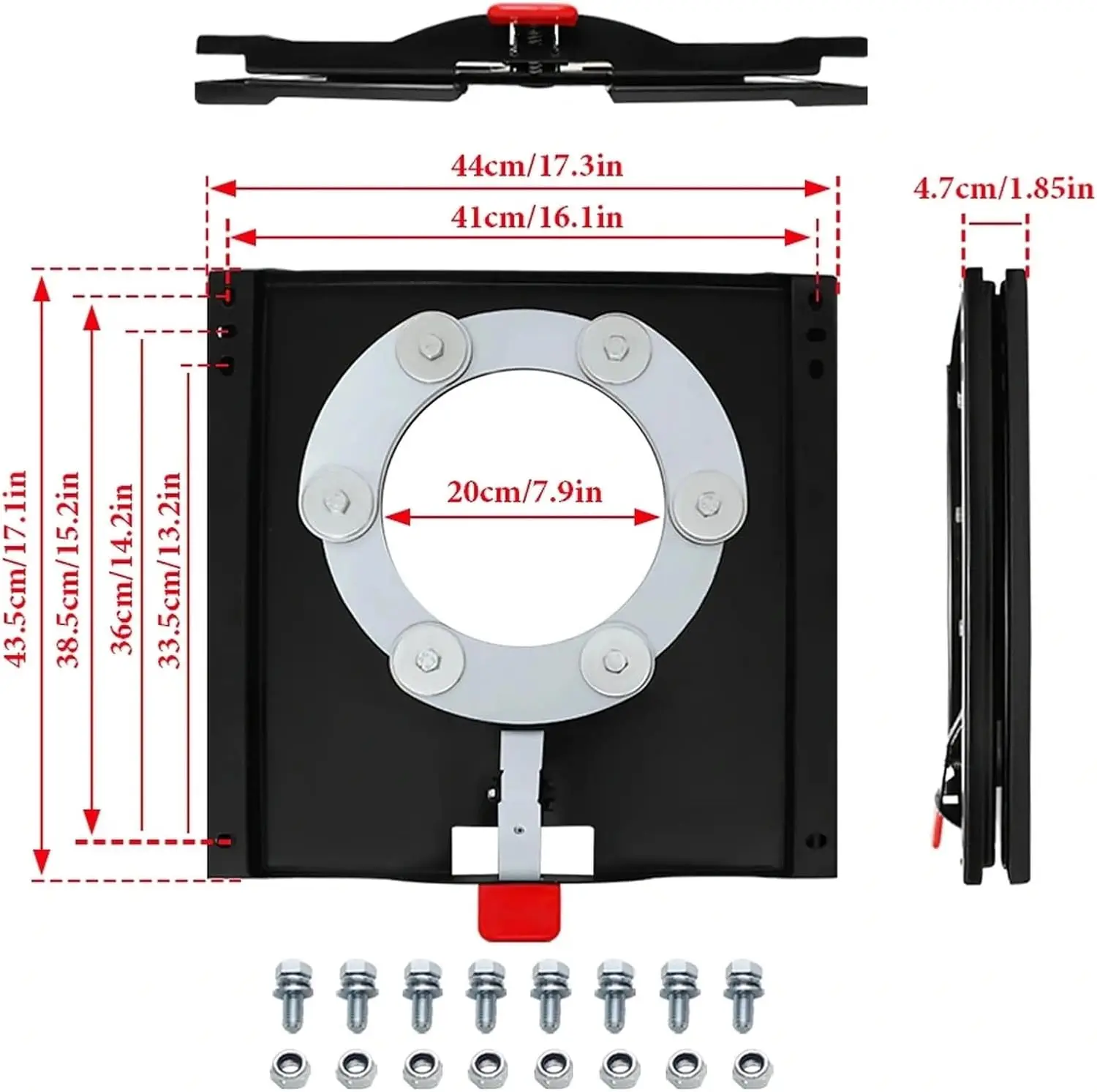 RV 360 Swivel Heavy Duty Steel Manual Rotating Seat Base For Fiat/Ducato/Peugeot/Boxer/Citroen/Relay (2006+) Camper Van