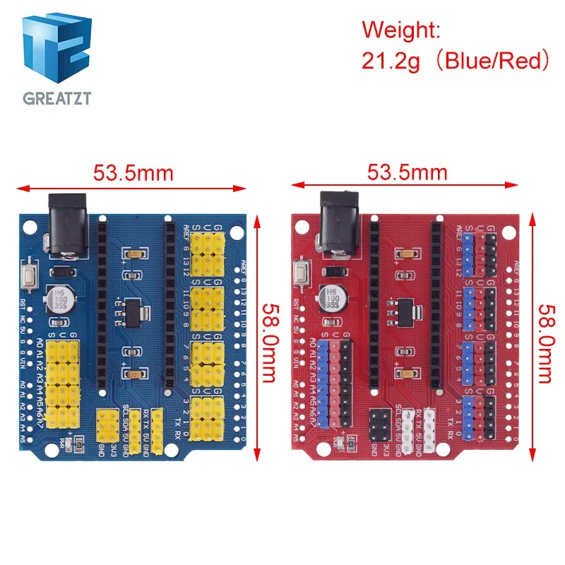 NANO I/O IO Expansion Sensor Shield Module For Arduino UNO R3 Nano V3.0 3.0 Controller Compatible Board I2C PWM Interface 3.3V