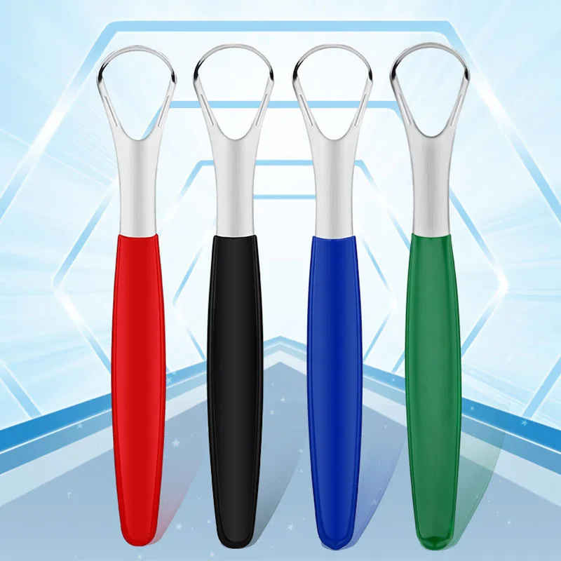 1pcs Tongue Cleaning Scraper Stainless Steel Tongue Cleaning Tools For Adults Professional Tongue Scraper For Oral Hygiene