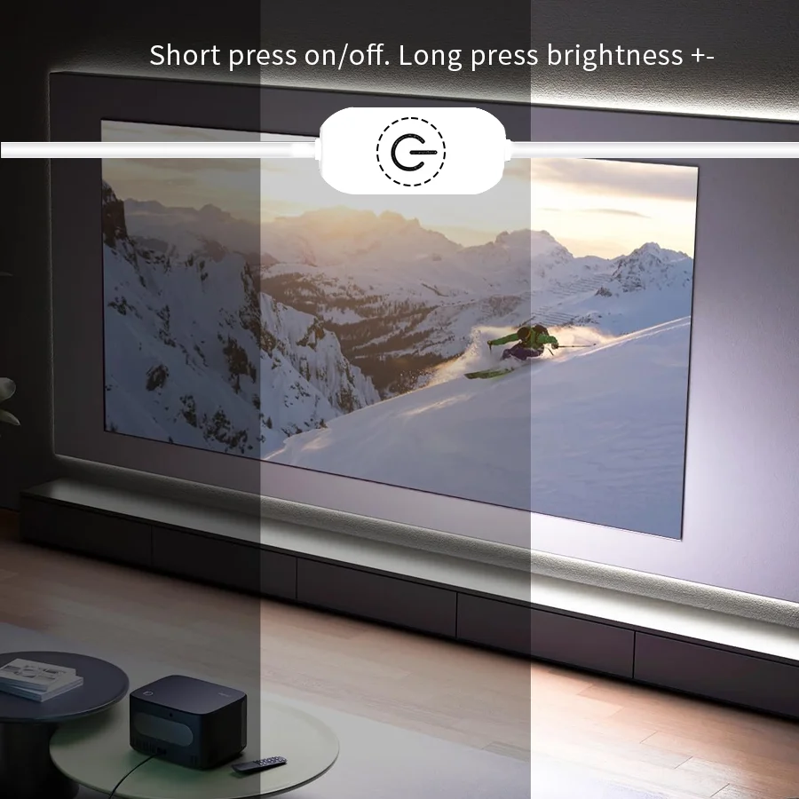 1 COB LED Strip with USB Interface, Touch Control Night Light, Dimmable, Suitable for Home, Kitchen, Bathroom, Bedroom, Christma