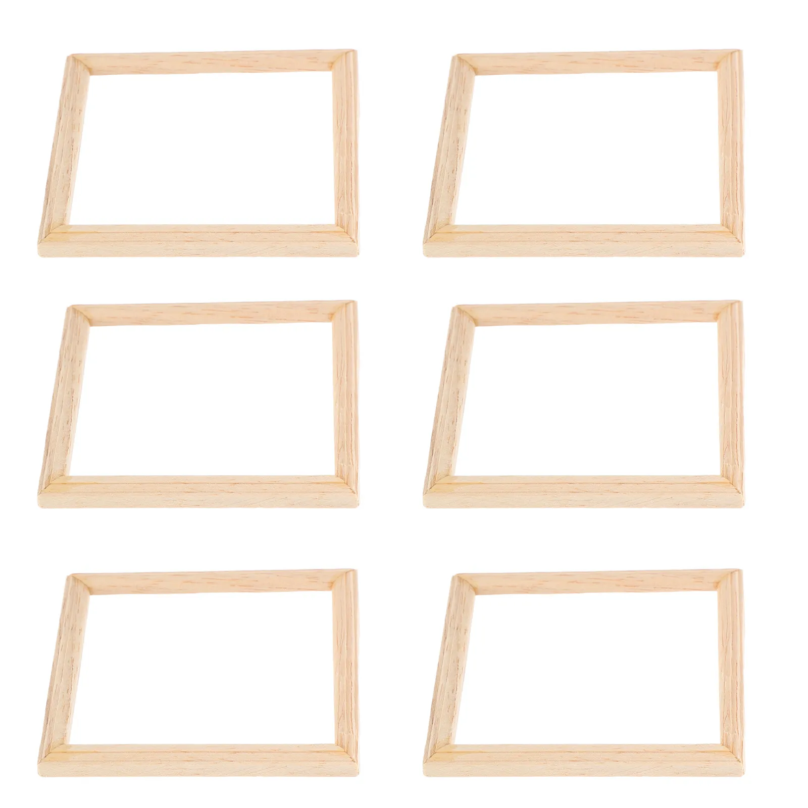 

9Pcs Miniature Wooden Photo Frames Vintage Style Perfect for 1:12 Scale Dollhouse DIY Craft Accessories Small Picture Frames