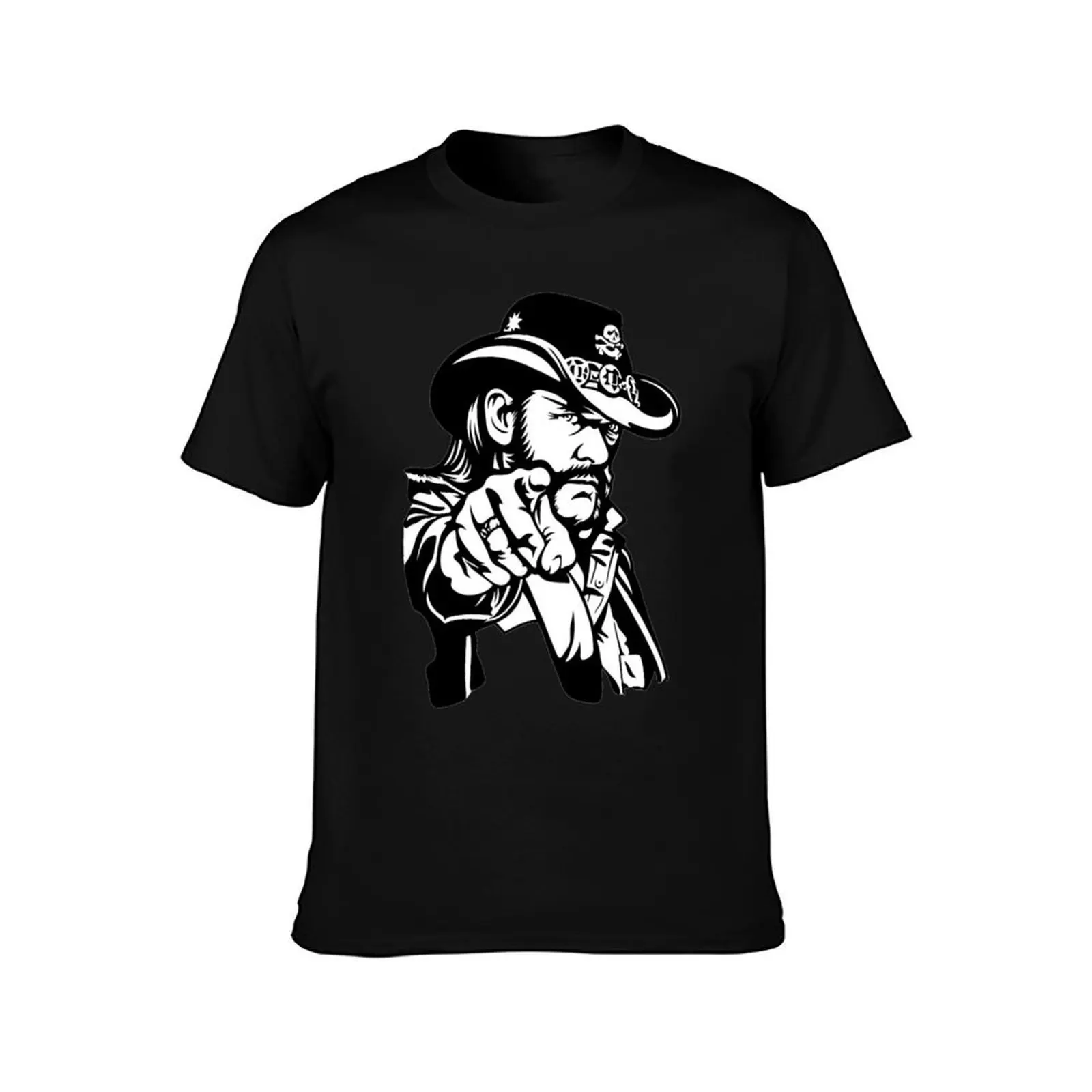 blackwhitereddesign rock band vocals bass lemmy T-Shirt, Summer Casual Cotton Tee, Oversized Streetwear Tops, Unisex Men Women