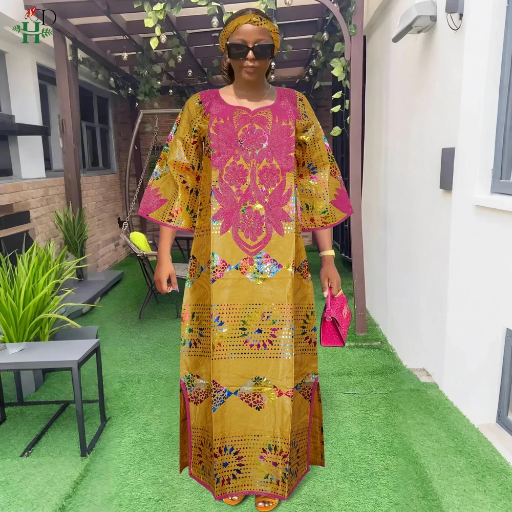 H&D African Clothing Dresses For Women Elegant Traditional Wedding Party Dashiki Long Dress Roupas Bazin Riche Robes