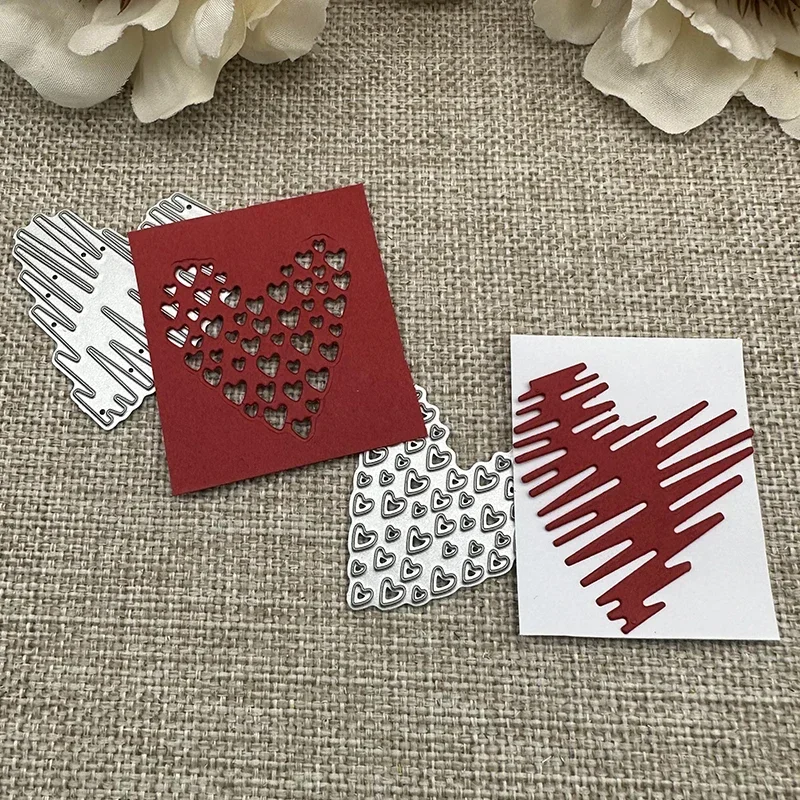 

Металлические вырубные формы для декоративной вырезки в форме сердца, трафареты для скрапбукинга, шаблоны для рукоделия