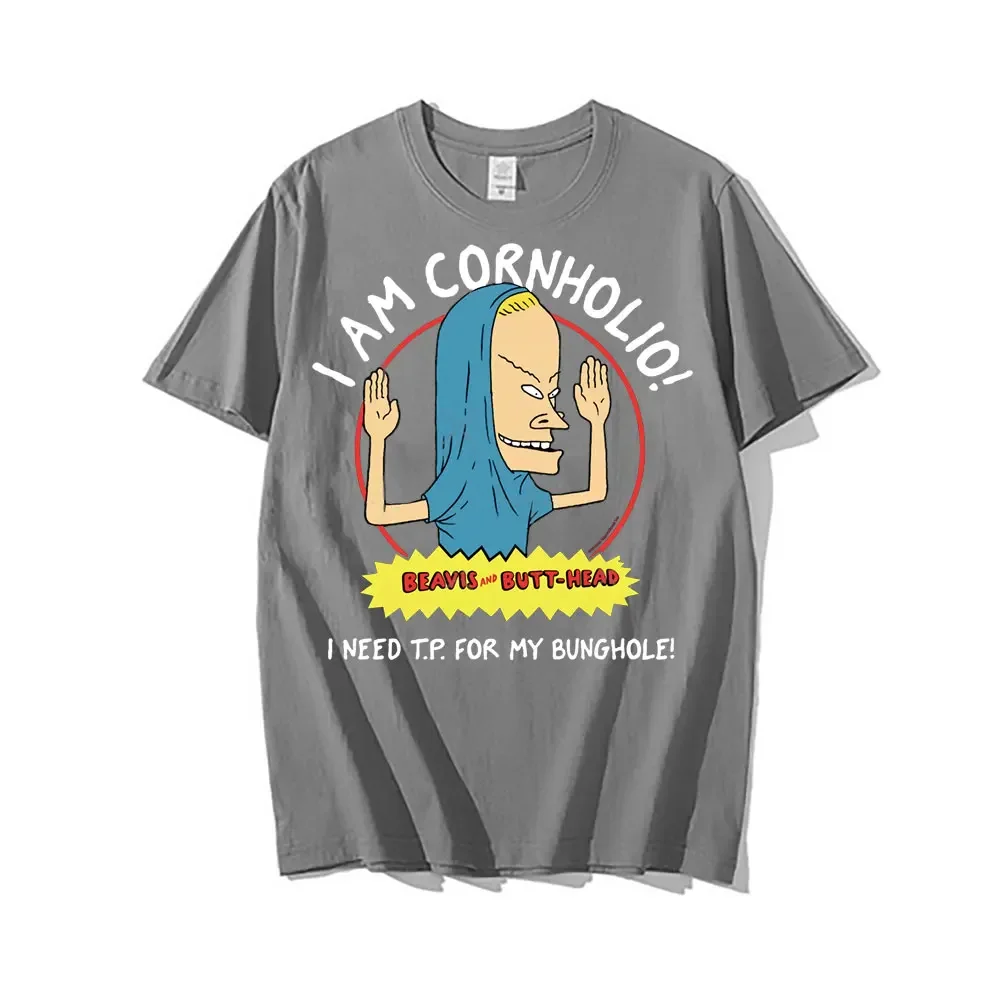 I Am Cornholio T-shirt Beavis Scary Art Gift Men Tee Short Sleeve Beavis and Butt Head T Shirt I Need T P for My Bunghole Tshirt