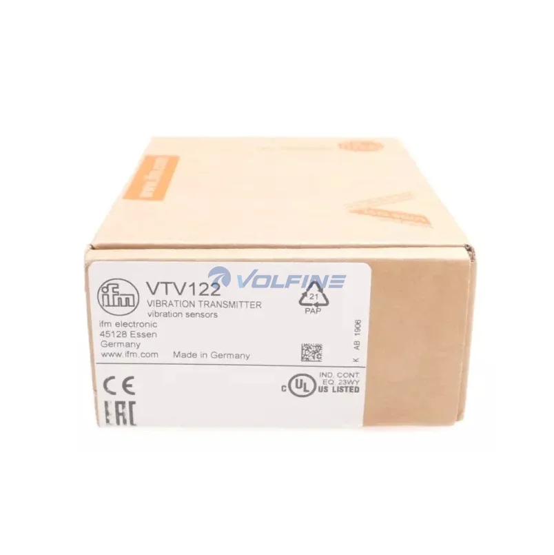 VTV122 جهاز إرسال اهتزاز عالي الجودة أصلي جديد M12 موصل 10-1000 هرتز نطاق التردد عالي الدقة