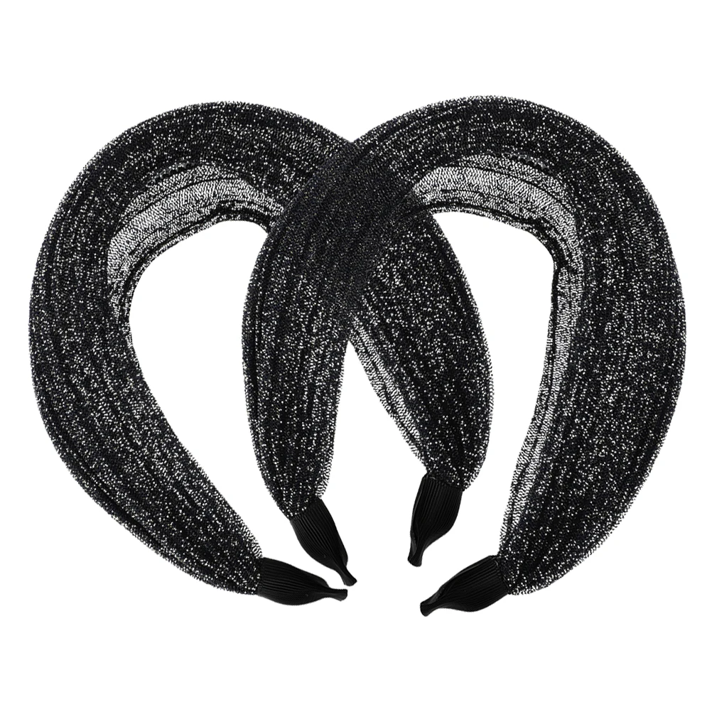 

2pcs White Hair Covering Headbands for Women Wide Elastic Sports Yoga Hairbands Reliable Material Versatile Occasions