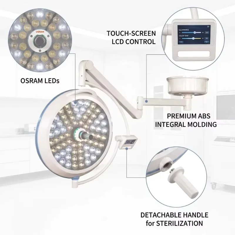CHGLED700 single head LED surgical shadowless lamp 160000Lux X-ray transparent surgical lamp, suitable for hospital surgeries