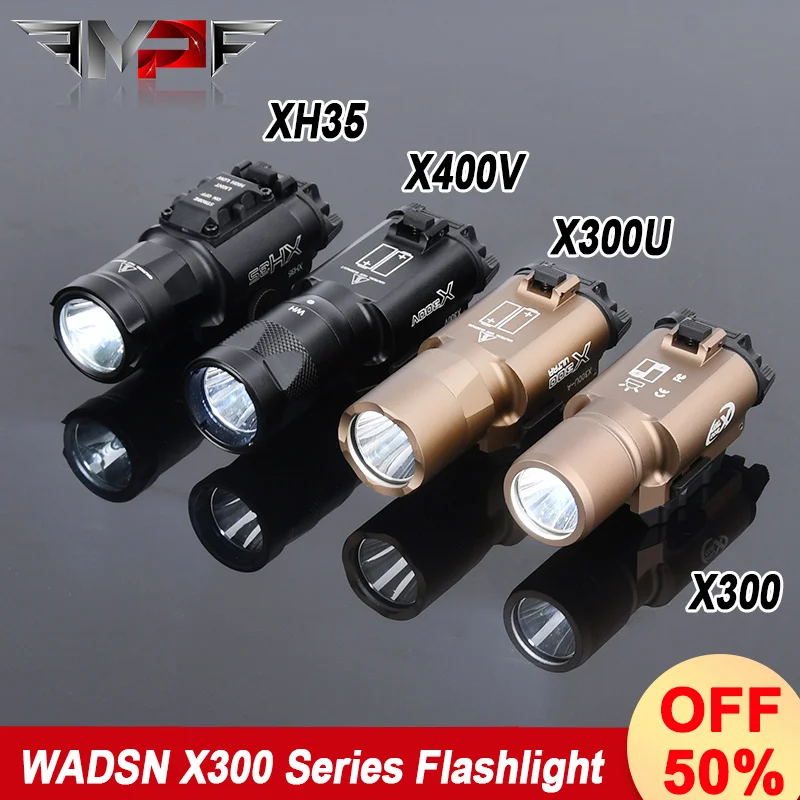 

WADSN X300U X300 XH35 X300V Tactical Flashlight SF Strobe Pistol Scout Light Hunting Glock 17 19 Outdooring Airsoft Scout Torch