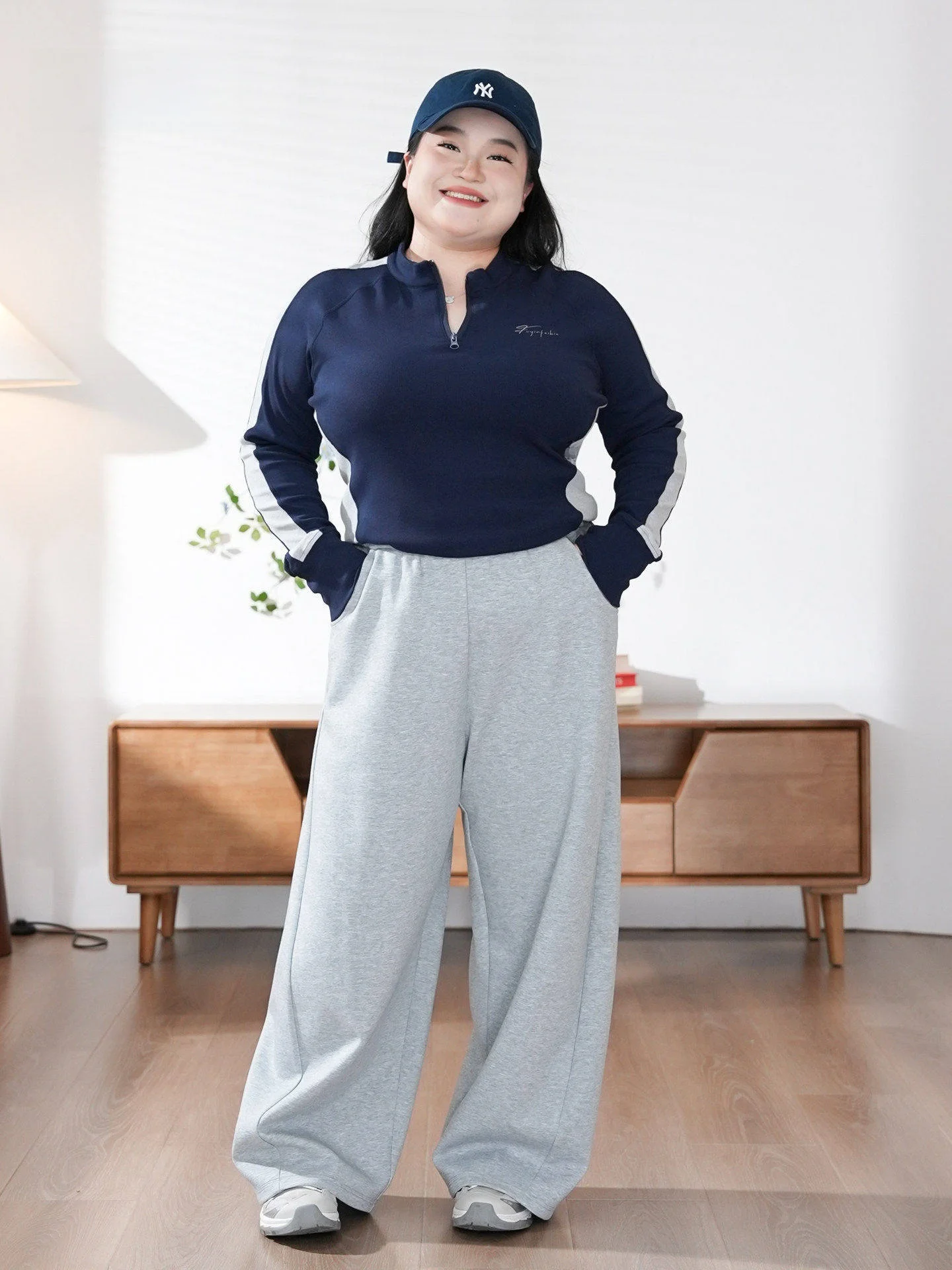 

Брюки-бананы больших размеров для похудения, повседневные прямые брюки, новинка весны, свободные, из смеси хлопка, полиэстера и спандекса, женские