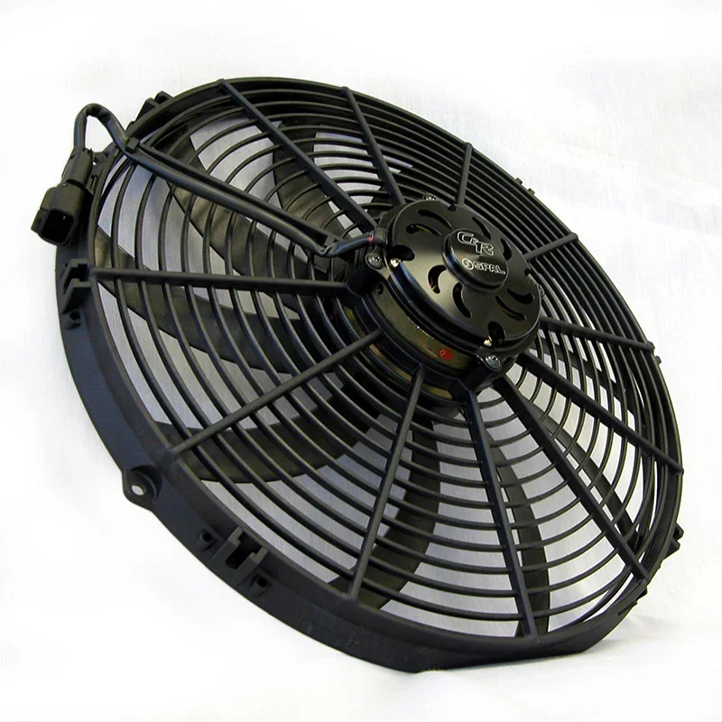 New Fan for 30102566 12 24 Volt High Performance 13 14 Inch Curved Puller Fan 1841 CFM for SPAL Alternatives