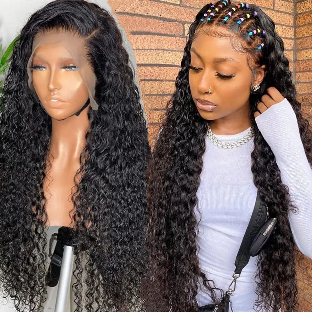 Nova peruca transfronteiriça ricana com pequenas mechas cacheadas, tule de rosas, rede de silicone io, estilo cobertura ...