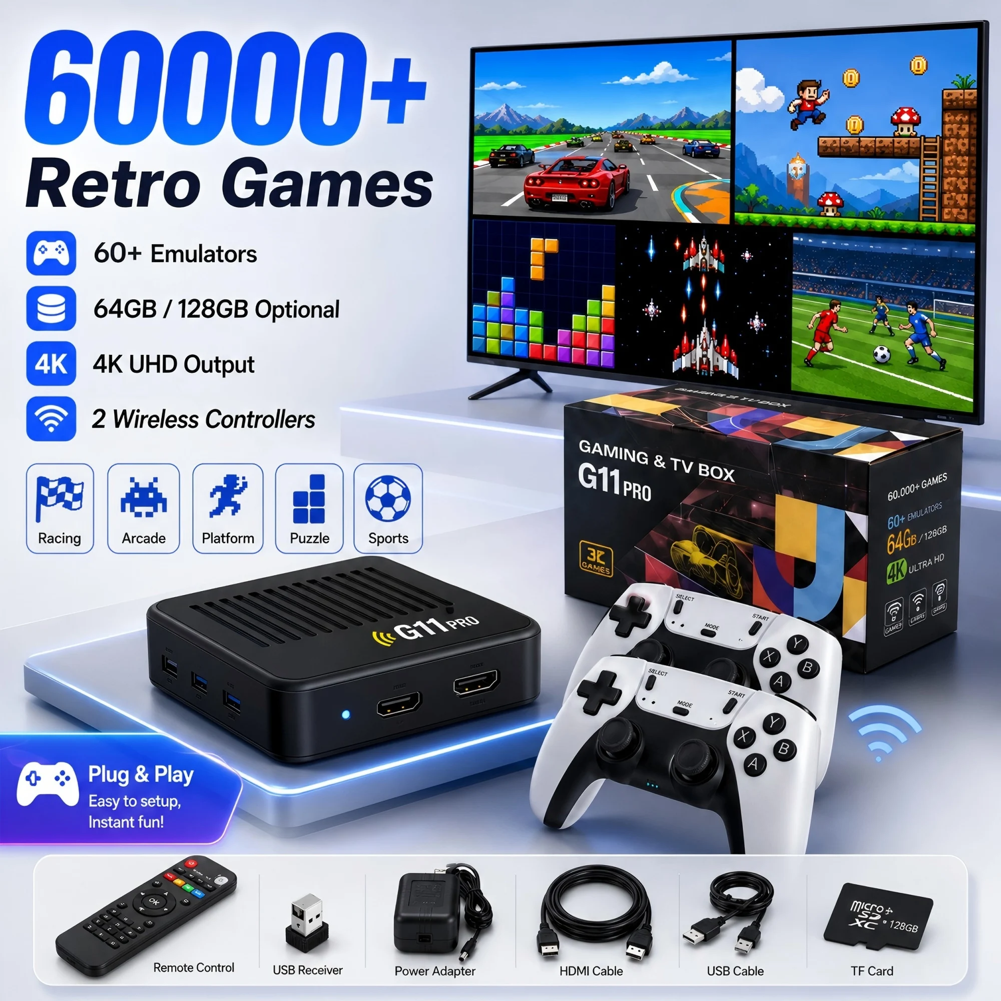 Gaming Console All In One - G11 PRO 2 In 1 TV