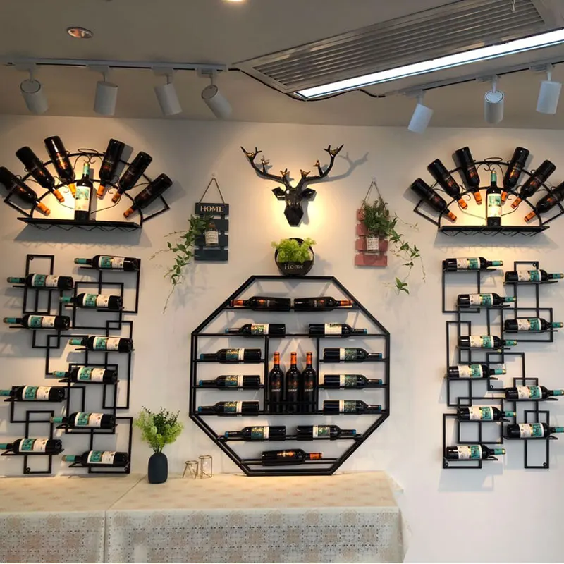 

Wine rack wall mounted wine cabinet rack retro wall mounted