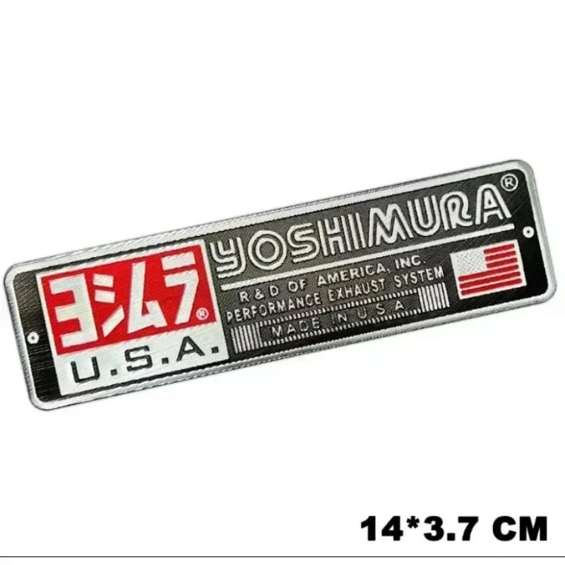 

Motorcycle Exhaust Aluminum Sticker General Scorpion Yoshimura SC Exhaust Modified High Temperature Waterproof Metal Sticker Dec