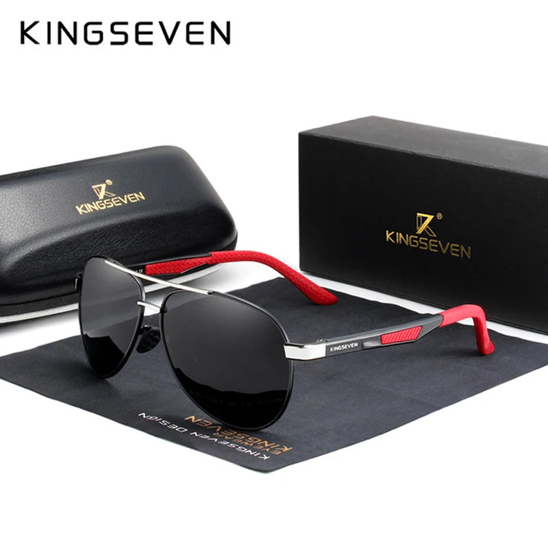 نظارات Kingseven الشمسية خفيفة الوزن وعصرية وعصرية، مما يزيد من إحساس التطور والسحر، تصبح عن منتجًا يجب اقتناؤه للتنزه في الصيف، تساعدك بثقة في الخروج في العالم