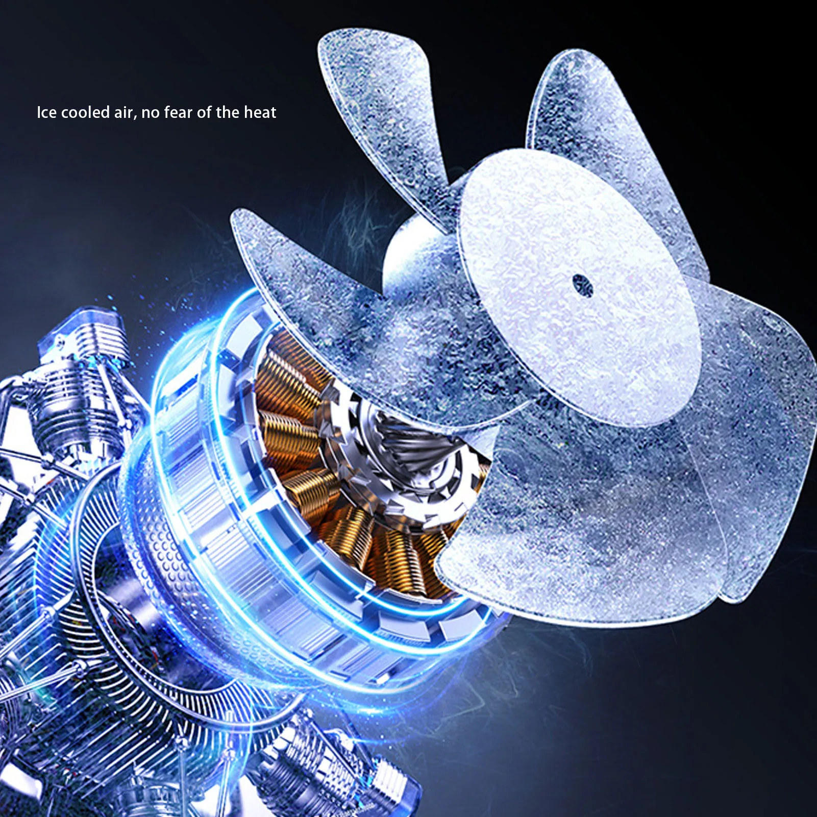 مروحة تربو محمولة باليد عالية السرعة USB قابلة لإعادة الشحن ومروحة شخصية قابلة للطي مع حزام للرقبة للاستخدام في الهواء الطلق