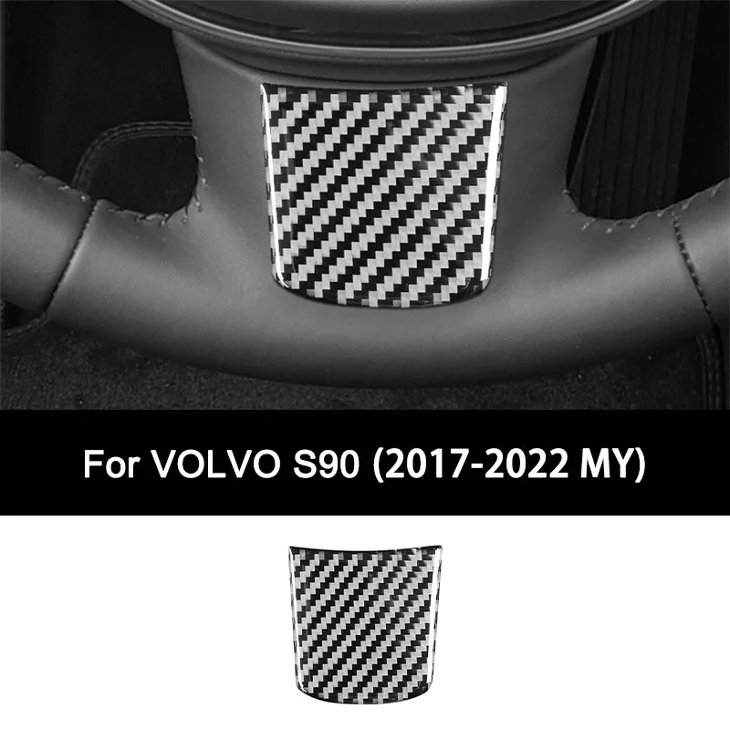 

For VOLVO S90 (2017-2022) Premium Carbon Fiber Car Steering Wheel Sub-label Panel Interior Sticker Personalized Auto Accessories