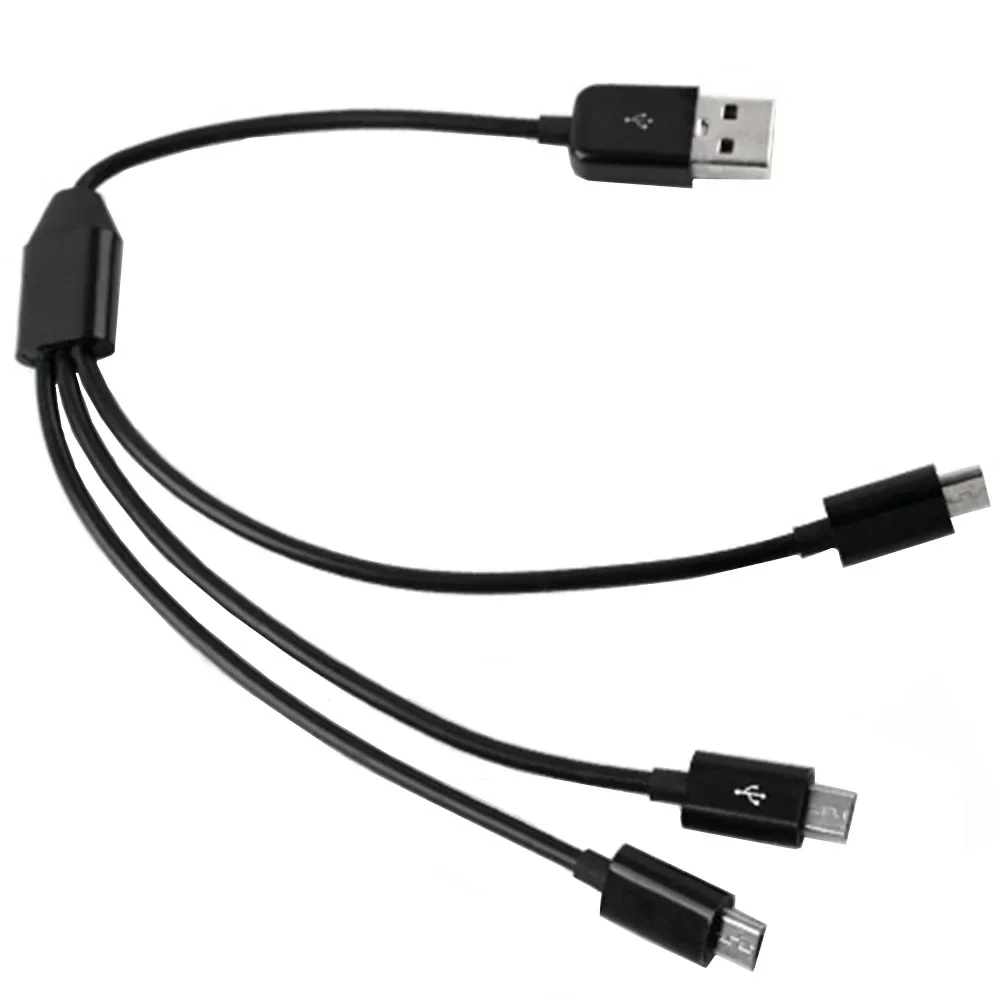 1.5M USB 2.0 Type A Male To 4 3 Micro USB Male Splitter Y Charging Date Cable Cord For Huawei Samsung Xiaomi Mobile Laptop Bank