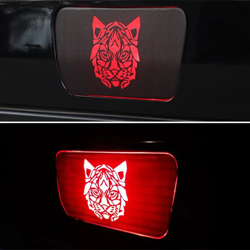 1PC Carbon Fiber Car Stickers Of High Mounted Stop Lamp High Brake Lights For Mitsubishi Pajero V97 V87 V73 V77 2012-2018