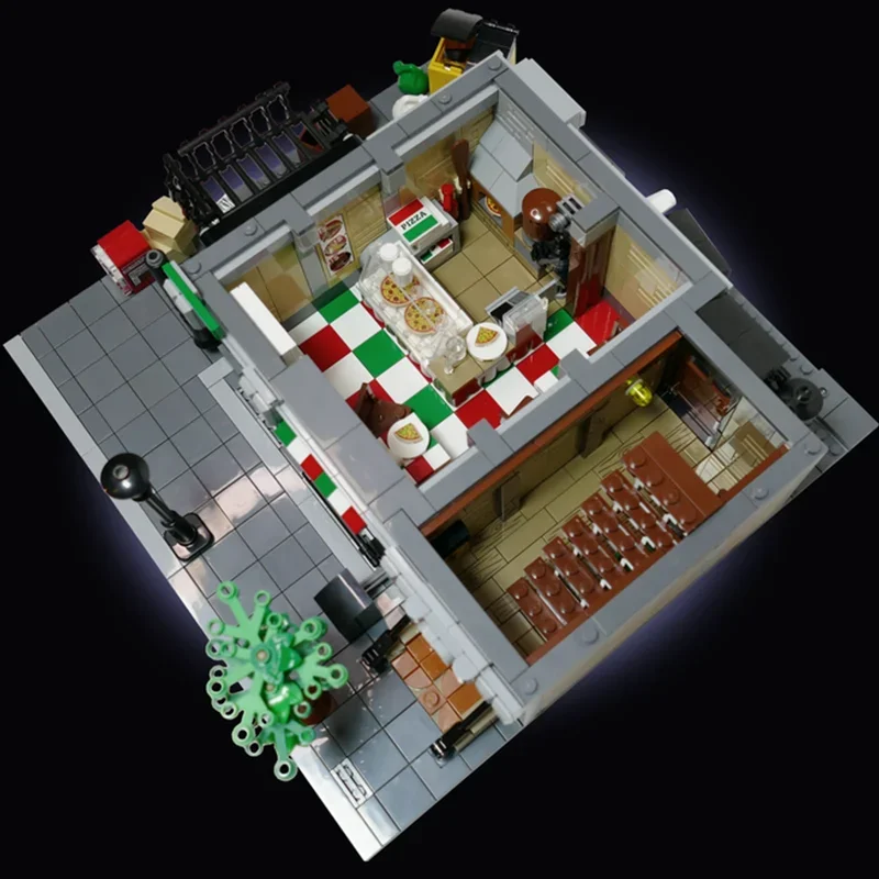 2712개 MOC 피터 파커 아파트 모듈형 모델 블록 장난감 창의적 아이디어 교육용 브릭 크리스마스 선물 생일 선물