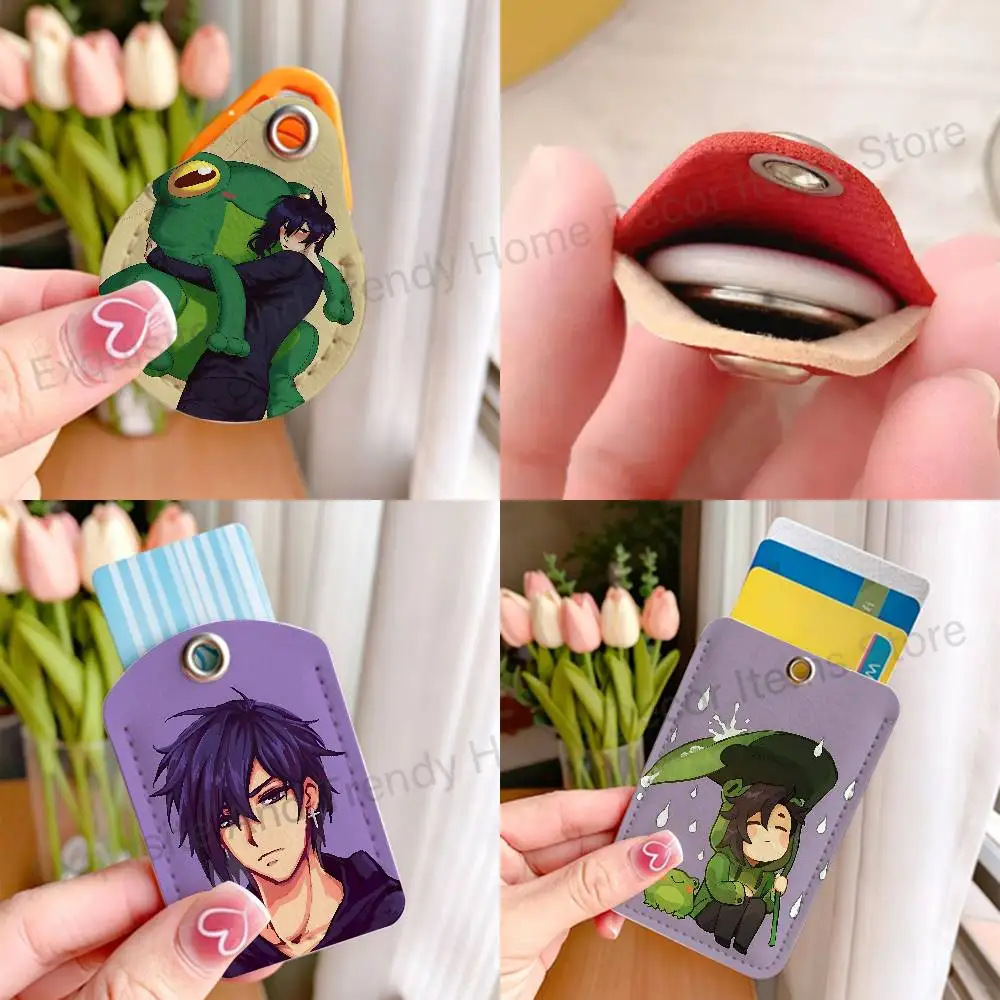 S-Stardew Sebastian V-Valley Game Fashion Leather Credit Card Holder Roomy Metro Debit Credit Card Air Tag Access Card Girls Boy