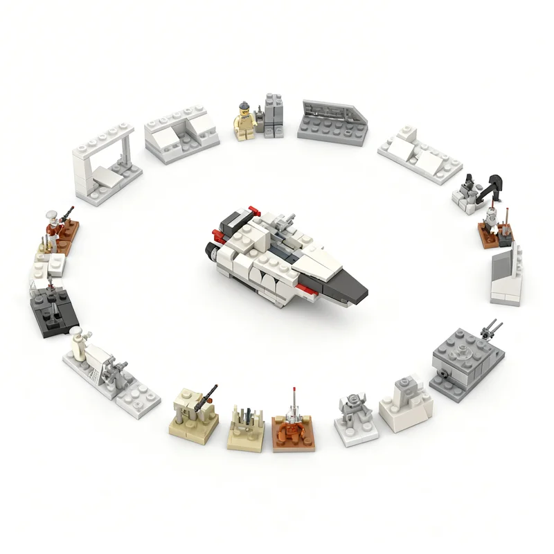3635pcs MOC Ultramicro Diorama Starfighters Spaceship 33 Star Battle Model Building Blocks Construction Christmas Gifts Toy