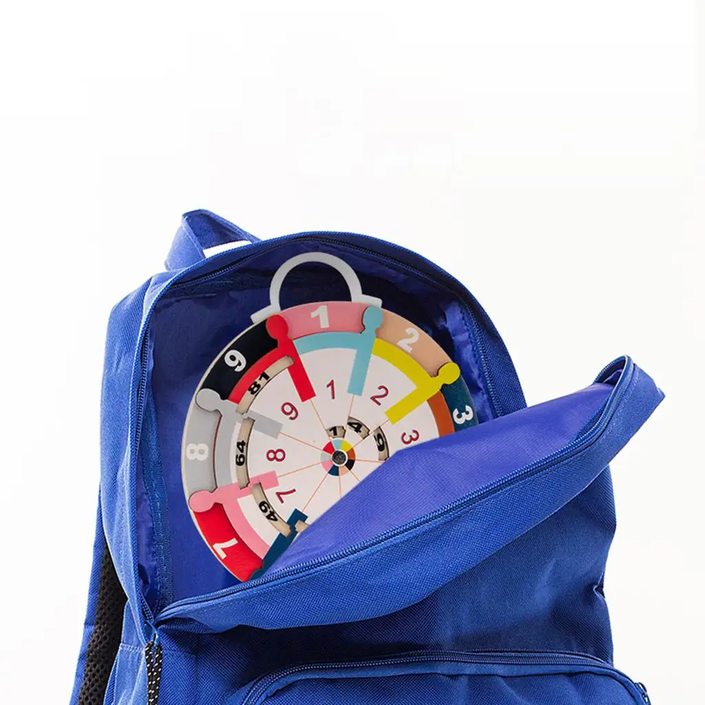 Colorful Wood Multiplication Turntable Plate Portable Early Learning Toy