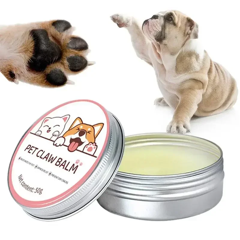 Bálsamo para patas de gatos, 50g, crema protectora para patas de perros y gatos, Protector de nariz para mascotas, hidratante, grietas para mascotas, accesorios de reparación de pies para gatos