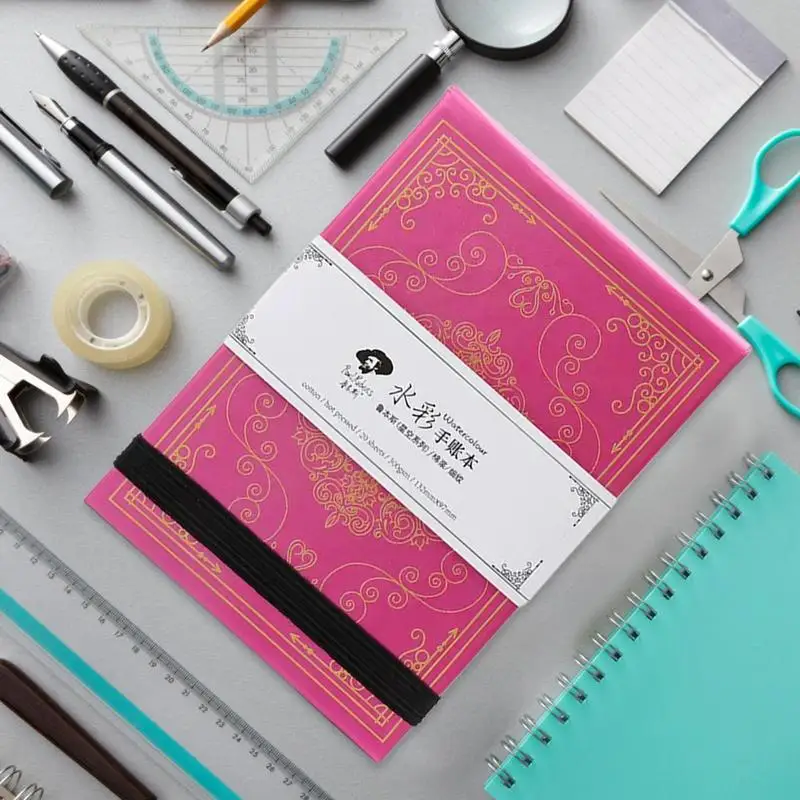 Dziennik akwarelowy dwustronny niebiański notatnik kompaktowy elastyczny, mocny piękny dziennik snów dla kobiet