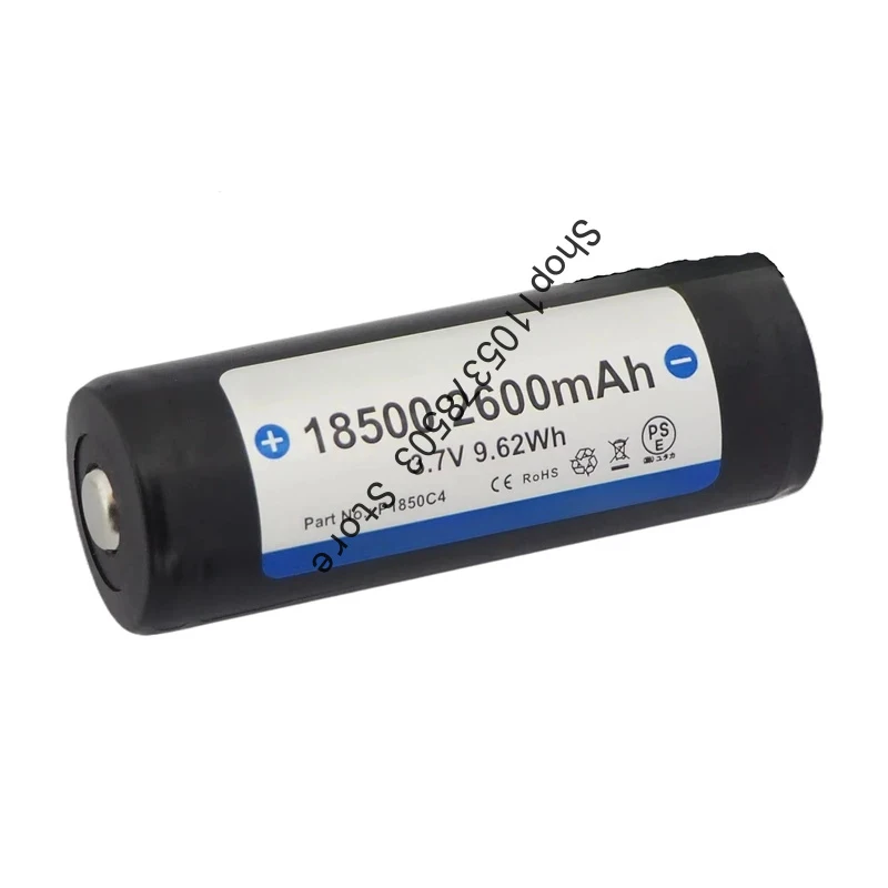 For KeepPower 18500 2600mAh 3.7v flashlight battery, large capacity P1850C4