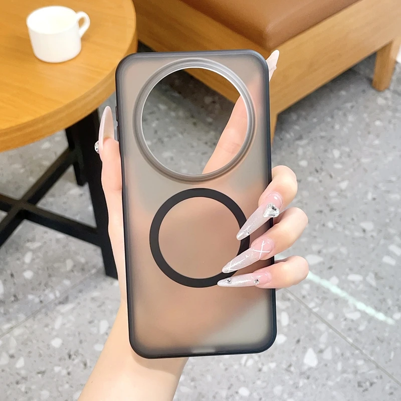For Huawei Mate 90 Pro Max Case Frosted Transparent Ultra-thin Silicone Magnetic Wireless Charging Shockproof Cover Accessories