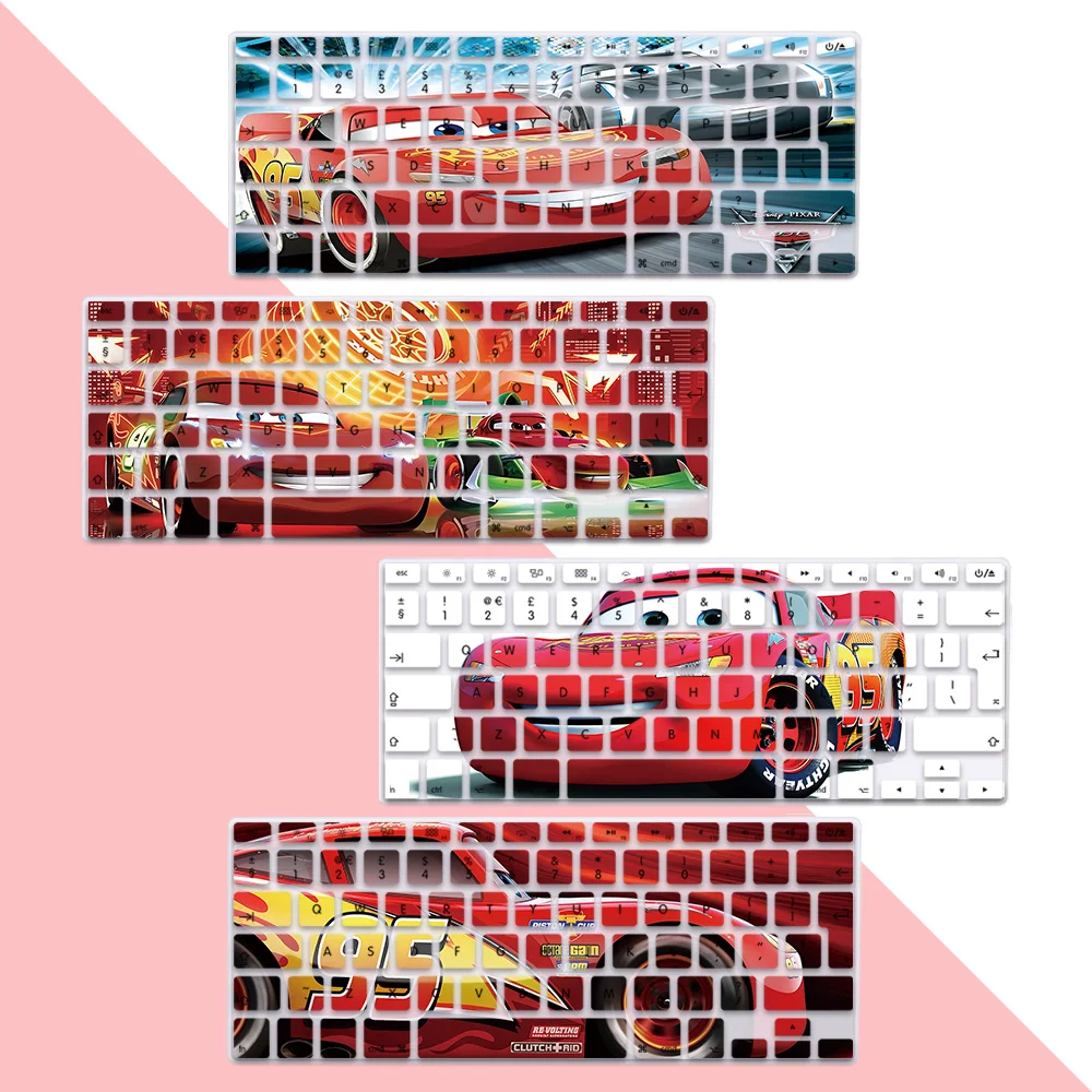 

EU Layout Soft Silicone Lightnings McQueen Keyboard Cover for Macbook pro A1278 A1286 Retina A1425 A1502 A1398 Air A1369 A1466