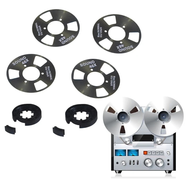 

Mini Metal Reel Reel To Reel Cassettes with Metal Components Mini Metal Cassettes Perfect for Music Enthusiasts D46B
