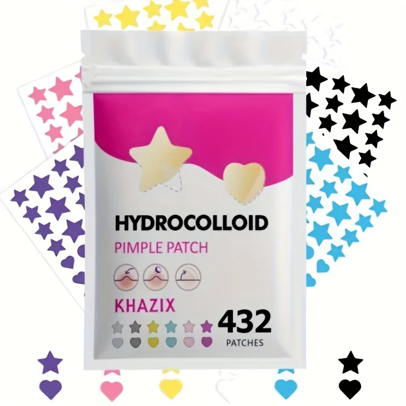 432 Stück neutrale Pickel-Pflaster für das Gesicht, Hydrokolloid-Akne-Pflaster, niedliche Stern-Pickel-Pflaster für, niedliche Gesichtsaufkleber, effektive Abdeckung