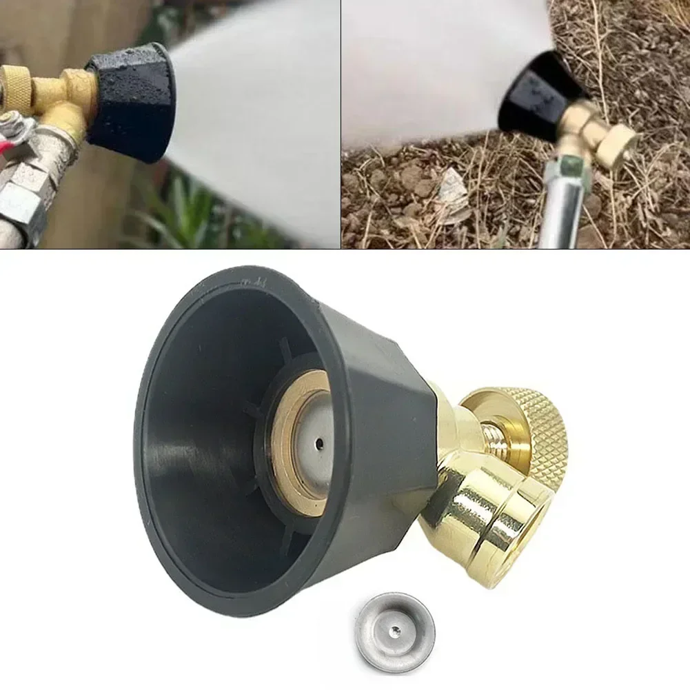 Adjustable High Pressure Spray Nozzle Watering Sprayer Pesticide Spray  Alloy Black Air Spray Nozzle Garden Irrigation