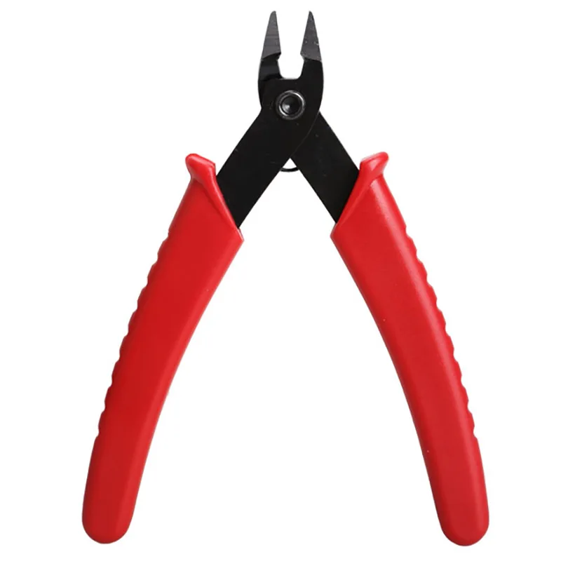 1PC Mini 5 Cal elektryczne szczypce do zaciskania Snip Cutter narzędzia ręczne czerwony uchwyt przewód elektryczny krajalnica szczypce naprawy ścinanie
