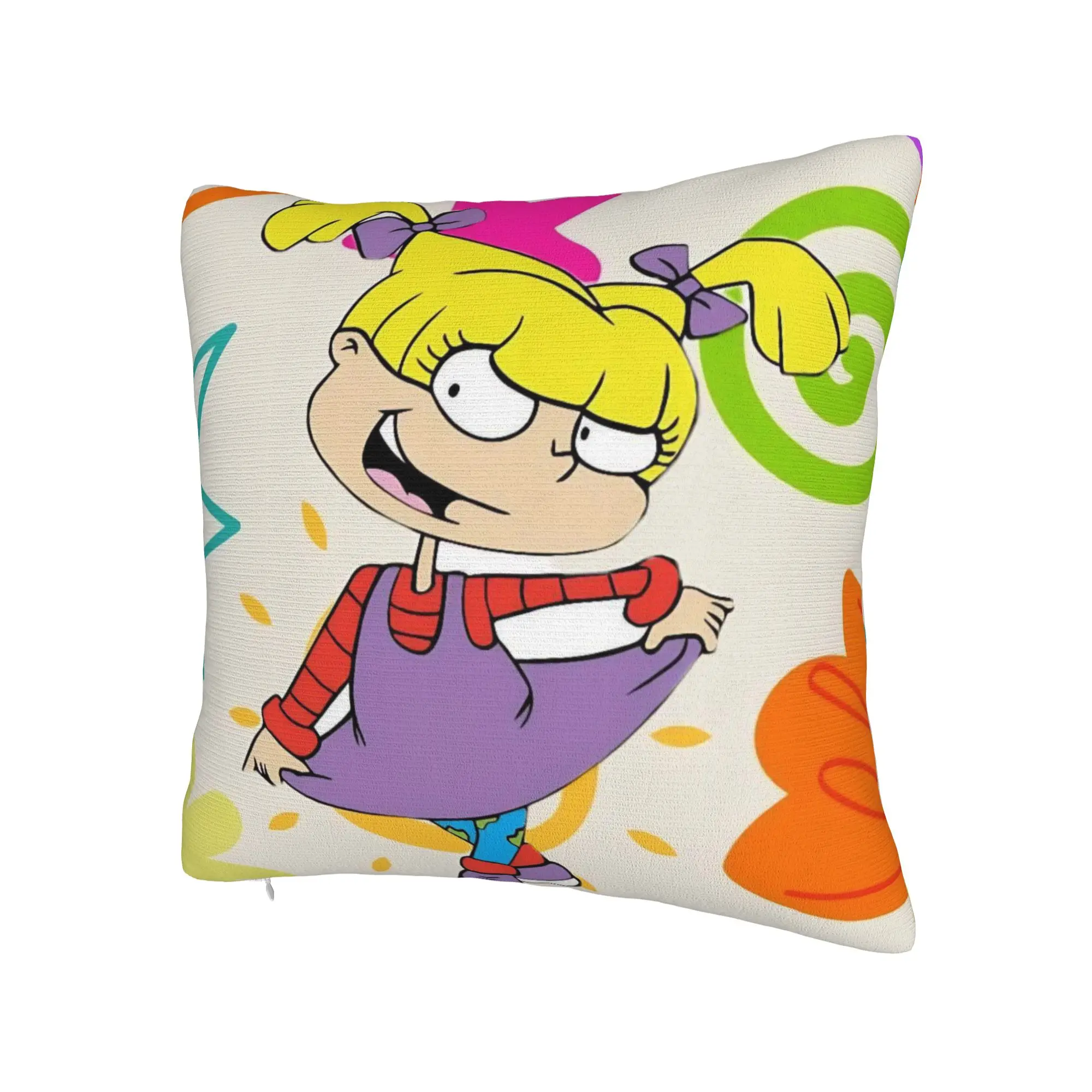 Cartoon R-Rugrats Pillowcase Merch Printed Cushion Cover Decorations  Throw Pillow Case Cover Seat Multi-Size