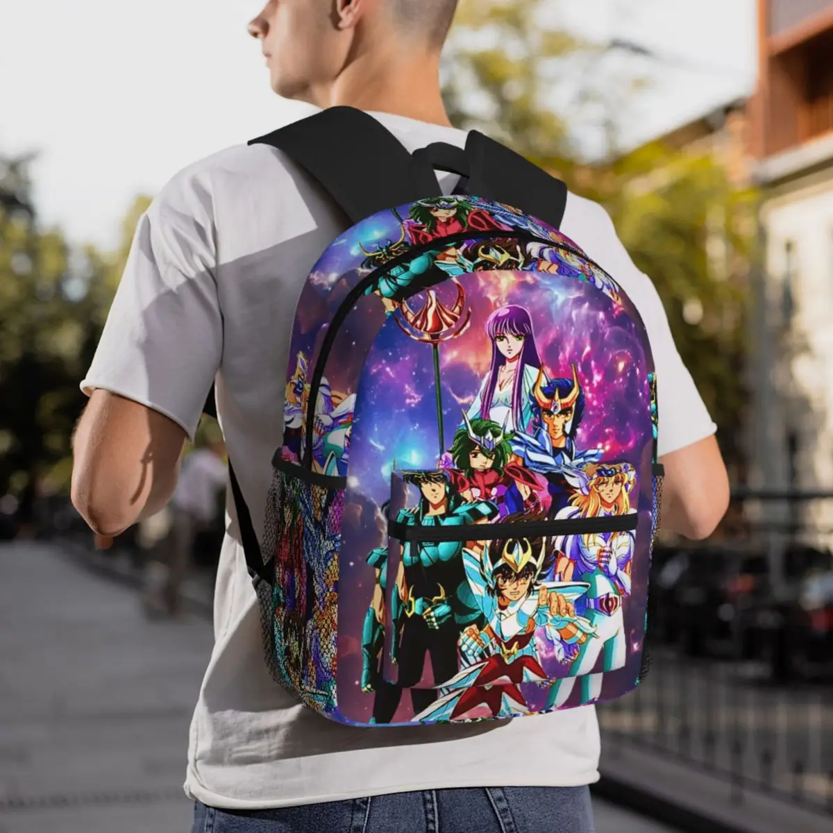 Knights Of The Zodiac Warriors In The Universe Backpack Daypack Boys Girls BookBag School Bag Shoulder Bags for Men Women