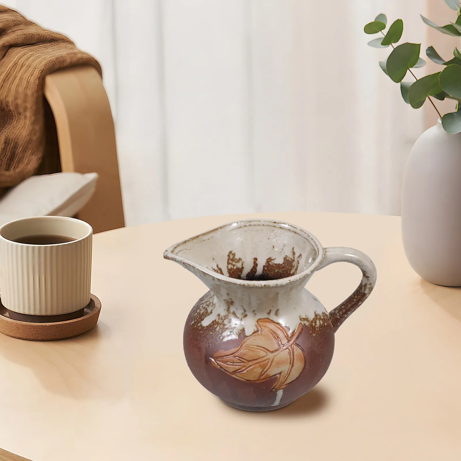 

Ceramic Succulent Planter Pot Vintage Craftsmanship Compact Indoor Flowerpot Small Decorative Cactus Pot Home Plant Holder Chic