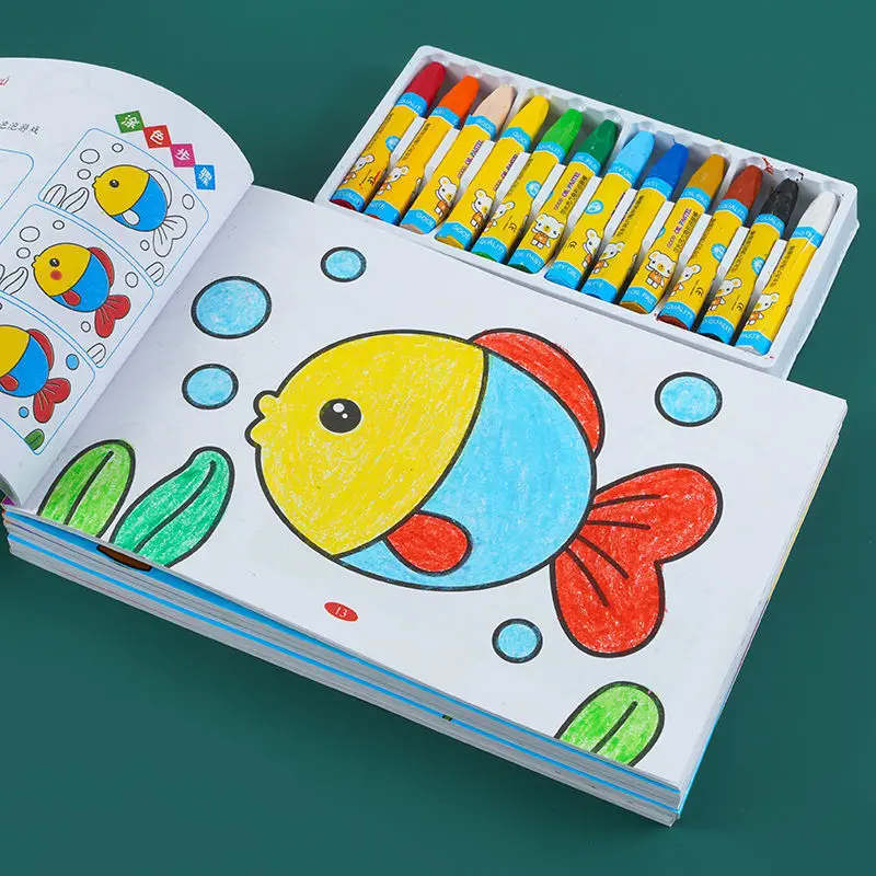 Children's Drawing Book for Ages 3-6 To 7, Graffiti Coloring Drawing Book, Watercolor Pen Coloring Picture Book, Baby Painting