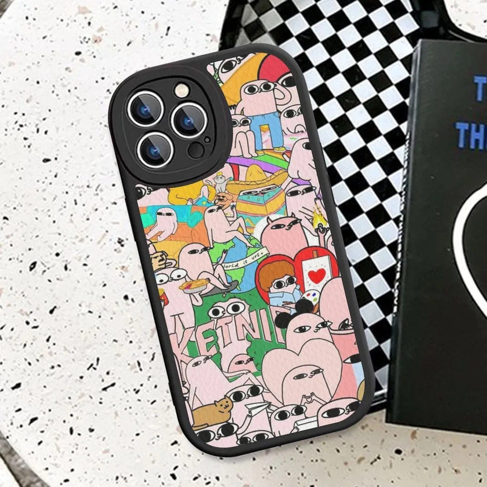 Cute Funny Cartoon Ketnipz Phone Case Hard Leather For iPhone 14 13 12 Mini 11 14 Pro Max Xs X Xr 7 8 Plus Fundas