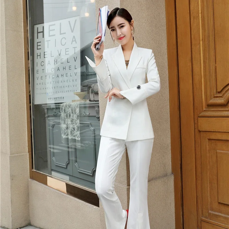 

Good Quality Formal Uniform Designs Pantsuits for Women OL Styles Business Work Wear Blazers Office Ladies Autumn Winter Trouers