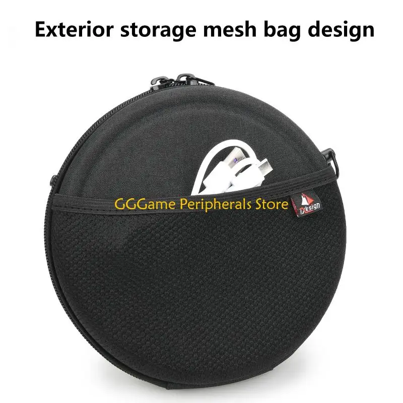 U55B Portable Disc Player Protective Box With Removable Sponge Inserts Metal Zippers