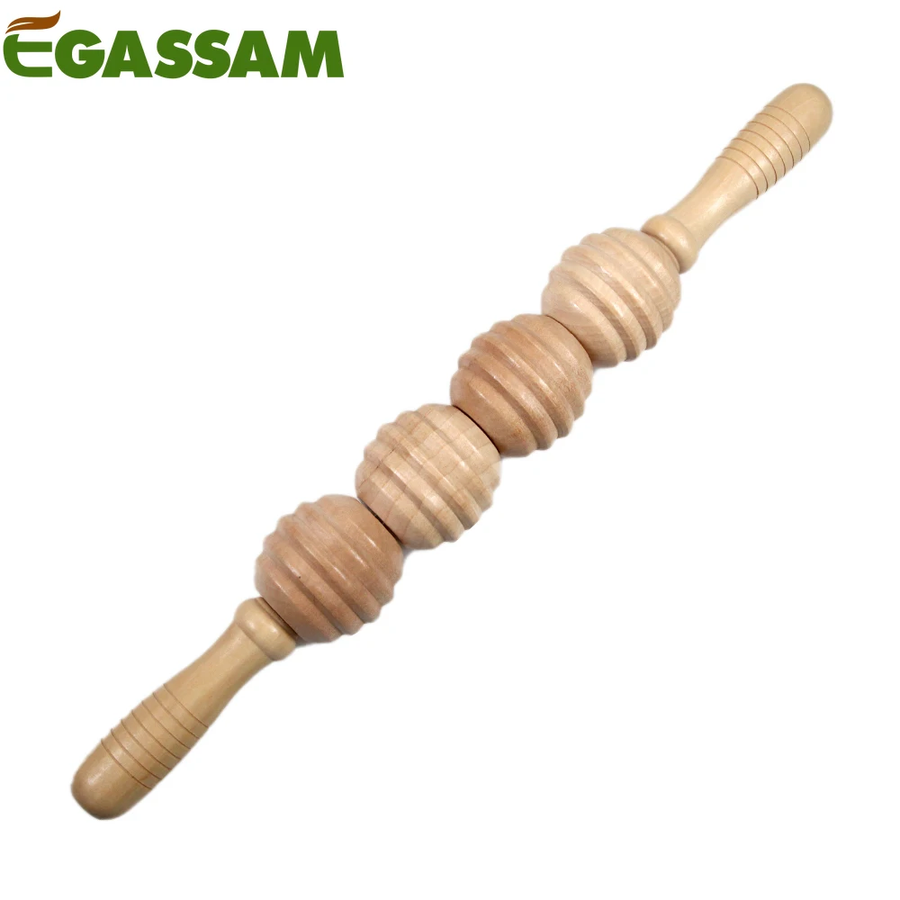 1Pcs Wood Massager Roller Handheld Cellulite Blasters Massage Trigger Point Stick Body Therapy Massager Muscle Relief Tool