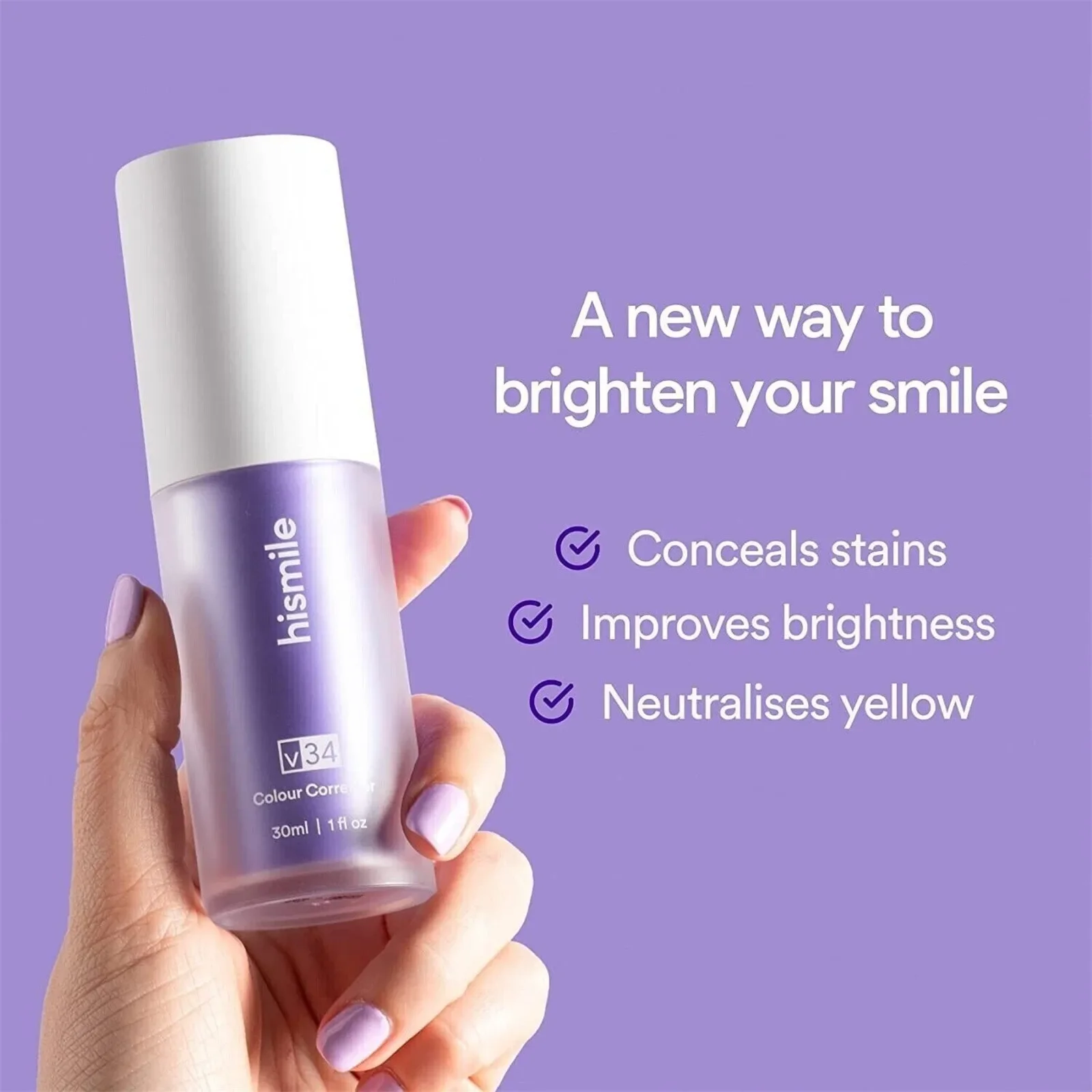 30ml V34 Purple Whitening Toothpaste Removal Tooth Stains Repairing Care For Teeth Gums Fresh Breath Brightening Teeth Care V34