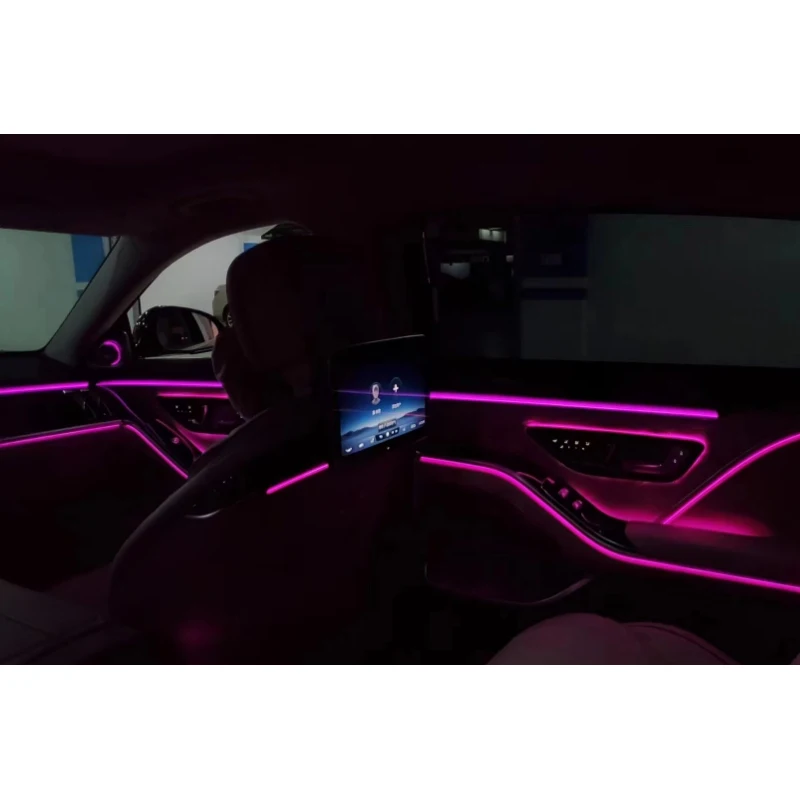 Upgrade 64 Colors LED Car Interior Ambient Lighting fo-class W223 2021-2025 Atmosphere Strip Accessories
