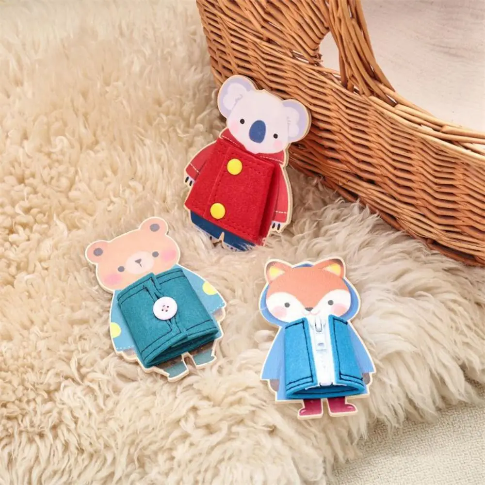 Одежда для детей, игрушка Монтессори, пуговица на молнии, доска для занятий животными, упражнения для рук, координация рук и глаз, игрушка для мелкой моторики